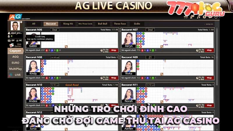 Những trò chơi đỉnh cao đang chờ đợi game thủ tại AG Casino
